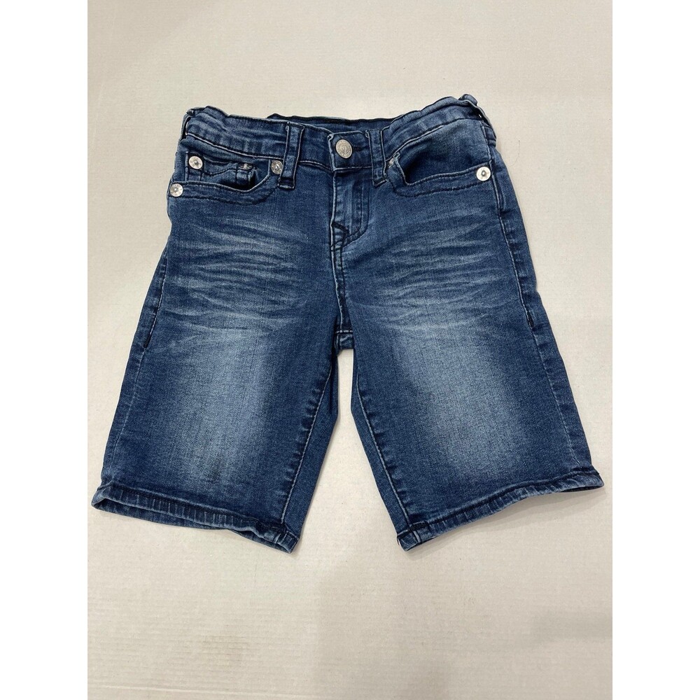 True Religion Boys Adjustable Waist Denim Shorts Size 6
